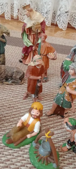 Lote de figuras belén antiguas