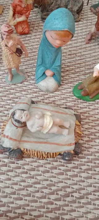 Lote de figuras belén antiguas