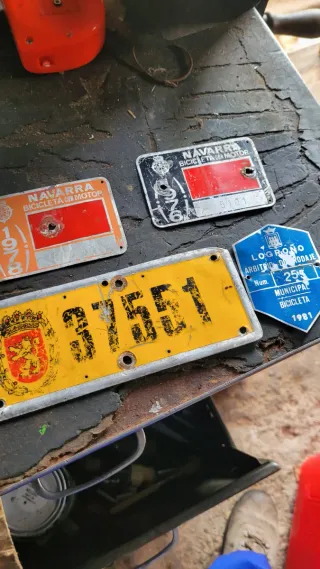 4 Matrículas Antiguas Bicicleta Navarra Logroño