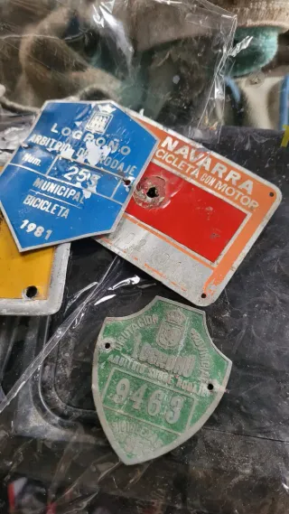 5 Matrículas Antiguas Bicicleta Navarra Logroño