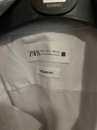 Camisa Zara Hombre Blanca Regular Fit