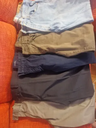 Lote 5 pantalones de vestir y casual