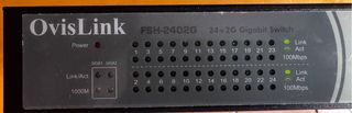 Switch Ovislink 24 Puertos + 2 Gigabit