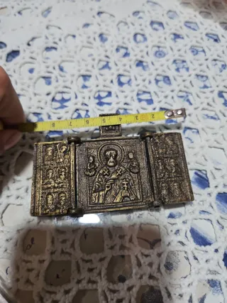 Tríptico Ruso Bronce Antiguo