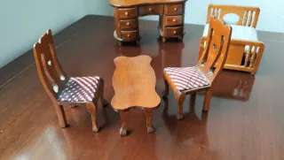 Conjunto Muebles Casa Muñecas Madera