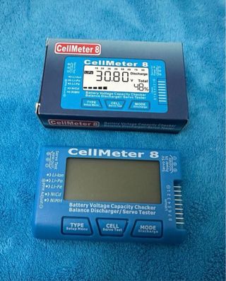 1- Medidor de baterias lipos RC Azul