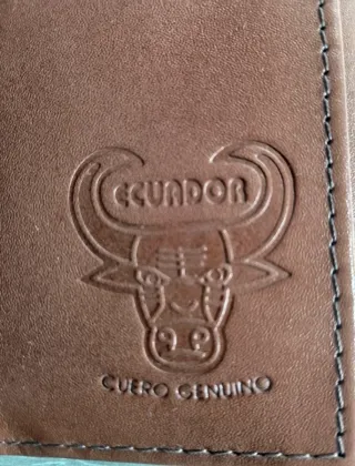 Cartera Ecuador Piel Genuina Marrón