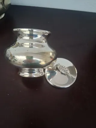 Jarra antigua plata alpaca