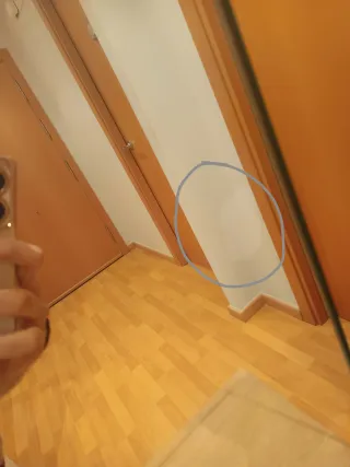 Mueble recibidor pequeño madera y cristal