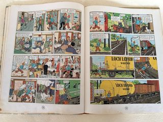 Lote TINTIN LA ISLA NEGRA 1969 y estrella misterio