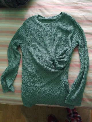 Camiseta Zara verde talla única