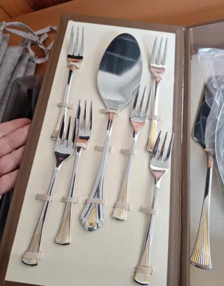 Set posate dolci oro 24k