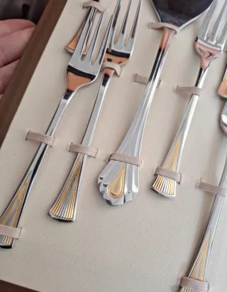 Set posate dolci oro 24k