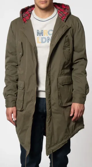 Parka Merc Tobias fishtail verde