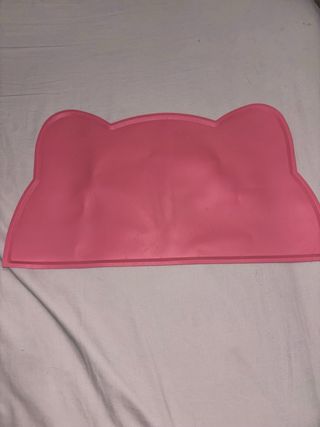 Alfombra silicona comida mascotas rosa