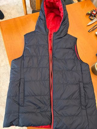 Chaleco reversible con capucha Talla 15-16 alosaño