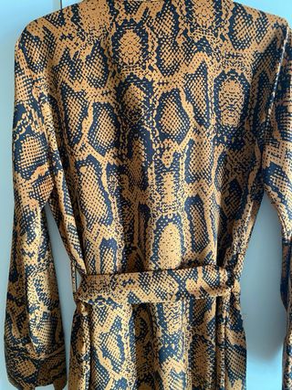 Vestido Zara print animal marrón sin estrenar Tall