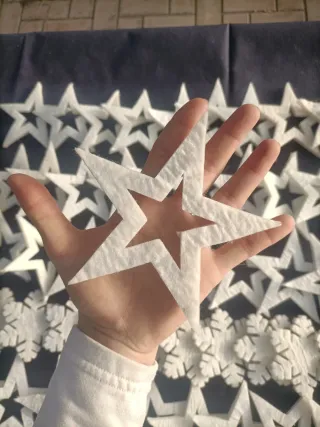 Set 56 Stelle Natalizie Bianche 10cm-14cm