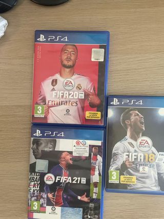 Lote FIFA 18, 20 y 21 PS4 uno por 3 i dos por 5