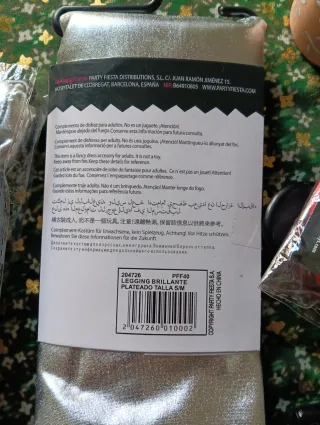 Leggins Party Fiesta Talla Única Plateados