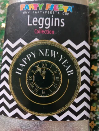 Leggins Party Fiesta Talla Única Plateados