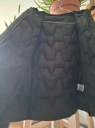 Chaqueta de plumas negra mujer fino suave