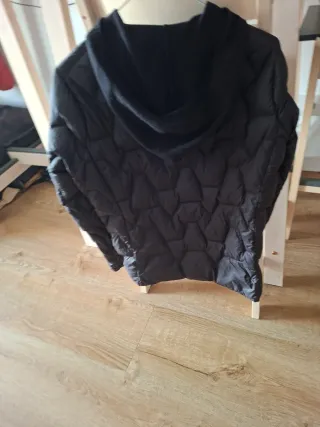 Chaqueta de plumas negra mujer fino suave