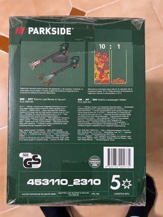 PARKSIDE Soplador Aspirador Triturador Hojas PLS 2