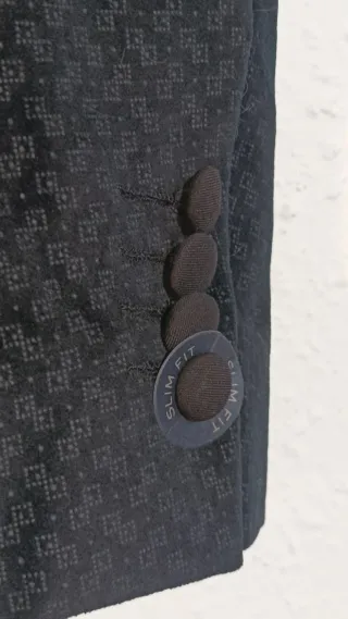 Blazer Mango Terciopelo Negro Talla M