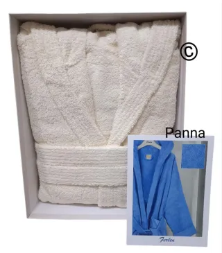 Accappatoio Bianco Blu ecc