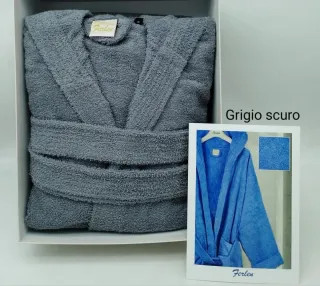 Accappatoio Bianco Blu ecc
