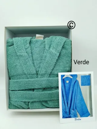 Accappatoio Bianco Blu ecc