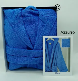 Accappatoio Bianco Blu ecc