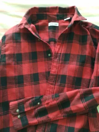 Camisa Jack & Jones cuadros roja Talla M