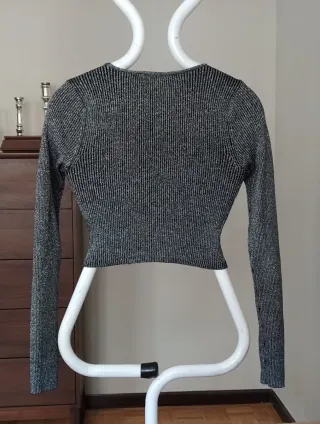 Jersey fiesta Zara negro plateado talla S Nuevo