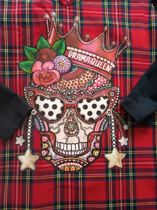 Vestido Bik Atelier cuadros calavera Drama Queen