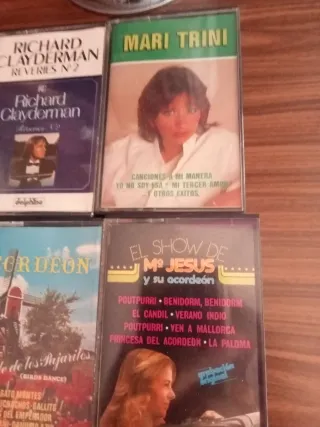 Lote 4 Casetes Richard Clayderman, Mari Trini