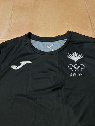 Camiseta Olímpica Jordania Joma Negra. Talla M.