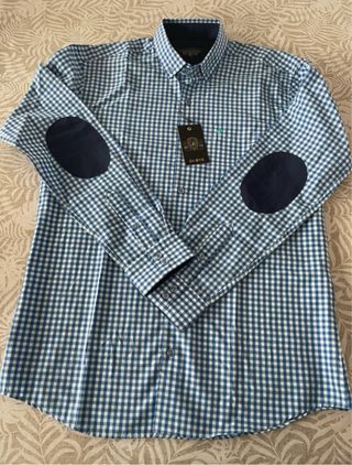 Camisa Di-Bye a cuadros azul y blanco talla 1