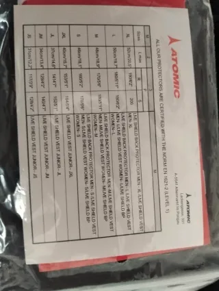 Chaleco protector esquí Atomic junior