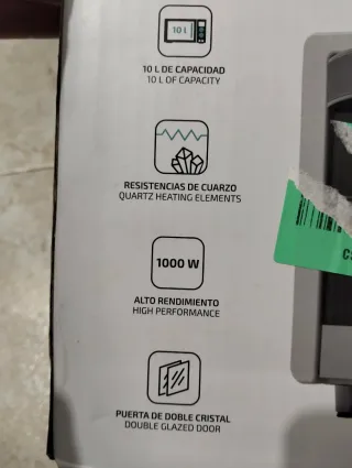 Horno sobremesa Cecotec 10L