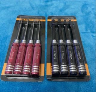 Set llaves Allen y cubo RC rojo y negro