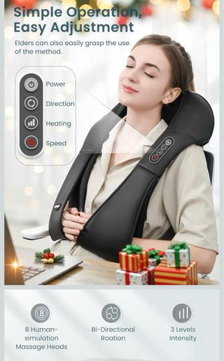 Masajeador Shiatsu Naipo MGS-1500C