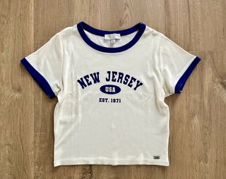 Crop Top beige New Jersey Pull&Bear Talla S