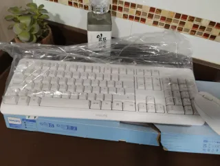 Teclado y Mouse Inalámbrico Philips Blanco