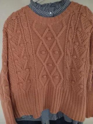 Jersey de punto trenzado Zara