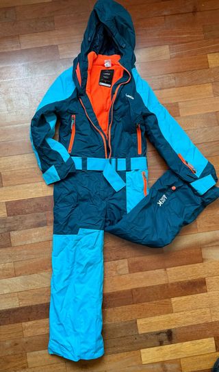 Buzo de esquí Wedze azul y naranja