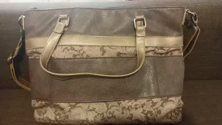 Bolso Lois Marrón y Dorado