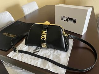 Bolso Moschino Negro y Dorado Nuevo