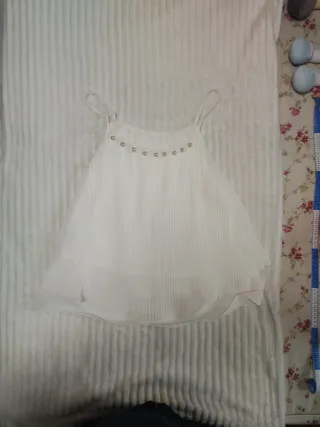 Top juvenil blanco talla única